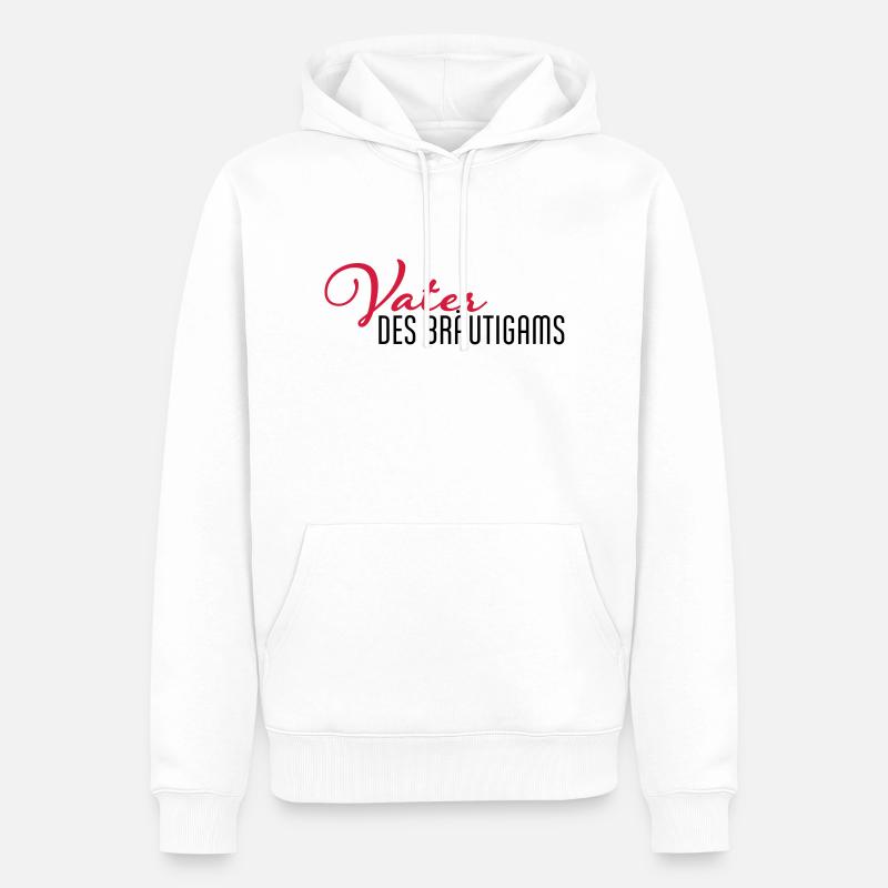 Père du marié - Sweat à capuche Premium bio Homme - blanc