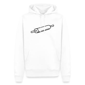 Rolling Pin - Men’s Premium Organic Hoodie - white - Front - Nico (187cm)