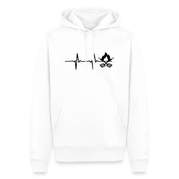 grillen Evolution - Männer Premium Bio Hoodie - Weiß - Vorne - Nico (187cm)