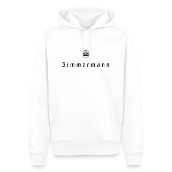 Zimmermann - Männer Premium Bio Hoodie - Weiß - Vorne - Nico (187cm)