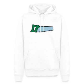 säge - Männer Premium Bio Hoodie - Weiß - Vorne - Nico (187cm)