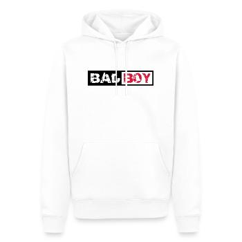 Bad Boy Design - Sweat à capuche Premium bio Homme - blanc - Devant - Nico (187cm)
