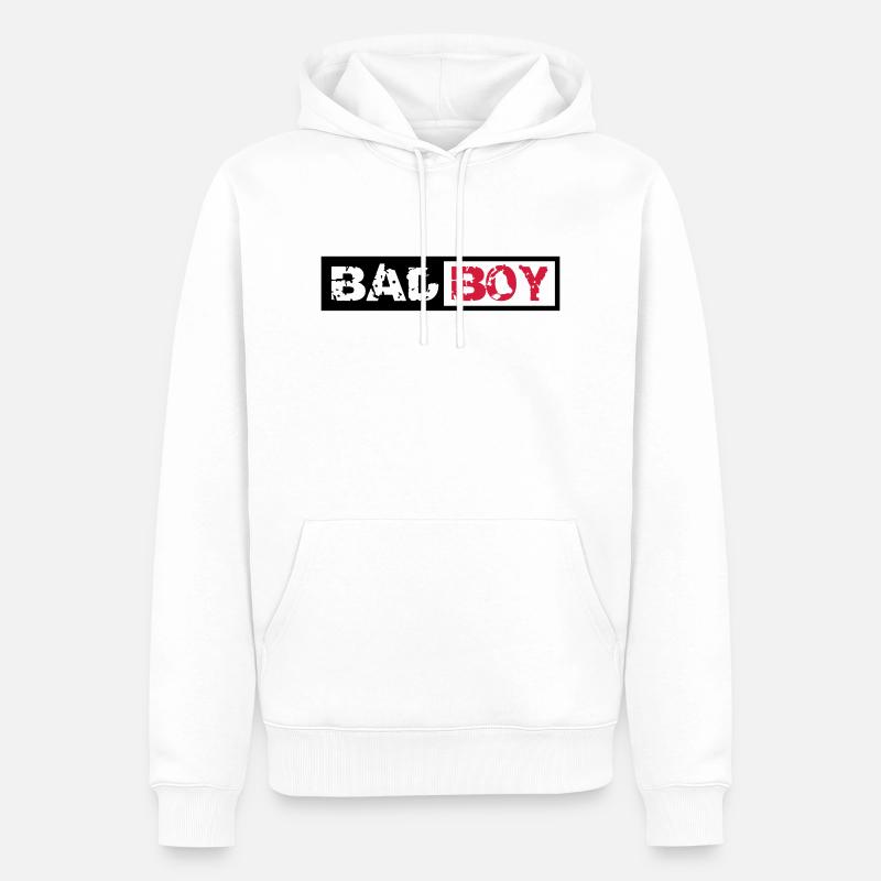 Bad Boy Design - Sweat à capuche Premium bio Homme - blanc