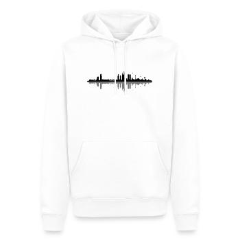 Skyline - Frankfurt - Männer Premium Bio Hoodie - Weiß - Vorne - Nico (187cm)