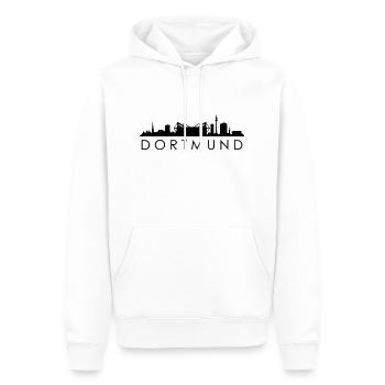 Skyline - Dortmund - Männer Premium Bio Hoodie - Weiß - Vorne - Nico (187cm)