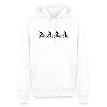 Sport - Radfahren Gruppe - Männer Premium Bio Hoodie - Weiß - Vorne - Nico (187cm)