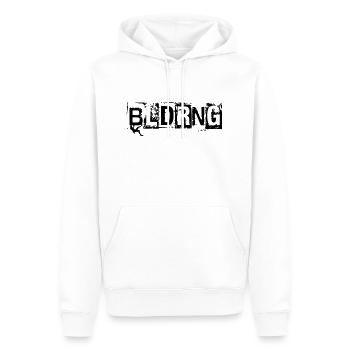 Bouldering - eine Lebenseinstellung - Männer Premium Bio Hoodie - Weiß - Vorne - Nico (187cm)