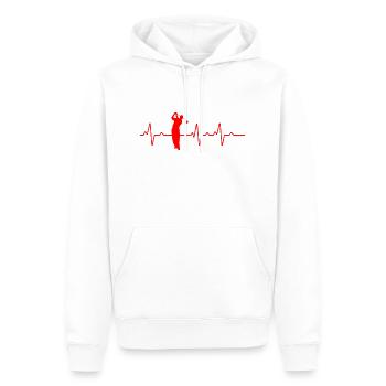 Golf Herzschlag Golfer - Männer Premium Bio Hoodie - Weiß - Vorne - Nico (187cm)