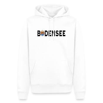 Bodensee - Männer Premium Bio Hoodie - Weiß - Vorne - Nico (187cm)
