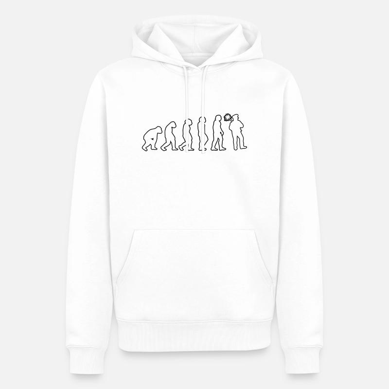 Schornsteinfeger Essenkehrer Evolution Kaminkehrer - Männer Premium Bio Hoodie - Weiß