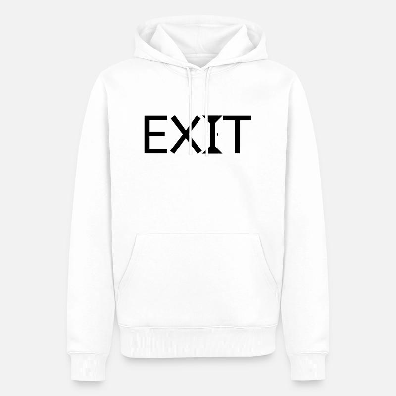 Exit - Männer Premium Bio Hoodie - Weiß