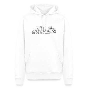 Moto Moto Moto Cadeau Cyclomoteur Motocycliste - Sweat à capuche Premium bio Homme - blanc - Devant - Nico (187cm)