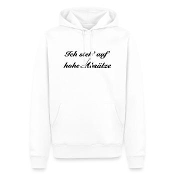 hohe Absätze - Männer Premium Bio Hoodie - Weiß - Vorne - Nico (187cm)