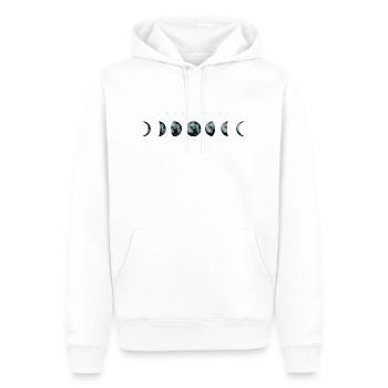 Mondphasen inverted - Mond Himmel Kunst - Männer Premium Bio Hoodie - Weiß - Vorne - Nico (187cm)
