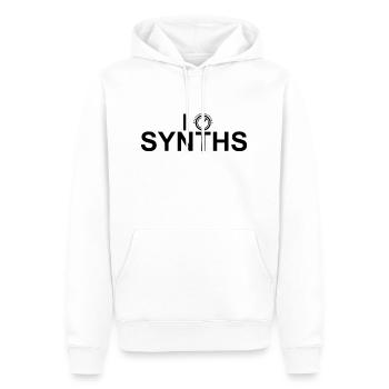 I Like Synths - Männer Premium Bio Hoodie - Weiß - Vorne - Nico (187cm)