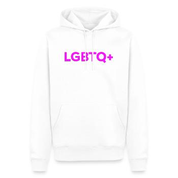 LGBTQ rose - Sweat à capuche Premium bio Homme - blanc - Devant - Nico (187cm)