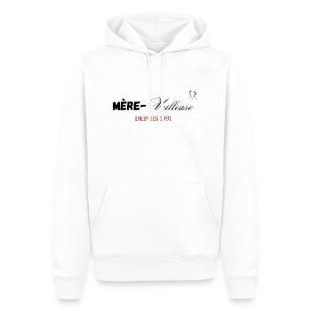 Mère veilleuse depuis 1991 - Sweat à capuche Premium bio Homme - blanc - Devant - Nico (187cm)
