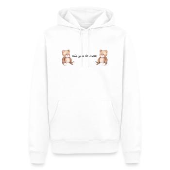 Serez-vous à moi - Sweat à capuche Premium bio Homme - blanc - Devant - Nico (187cm)