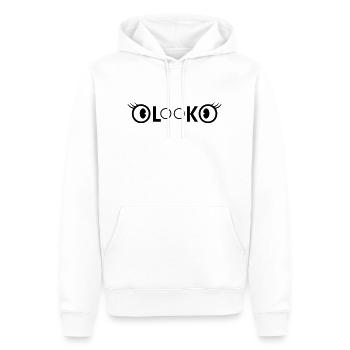 Look Logo 2 - Männer Premium Bio Hoodie - Weiß - Vorne - Nico (187cm)