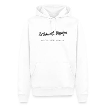 Travail d'équipe - Sweat à capuche Premium bio Homme - blanc - Devant - Nico (187cm)