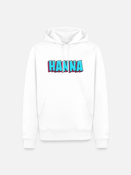 Namen Motiv: Hanna - Männer Premium Bio Hoodie - Weiß