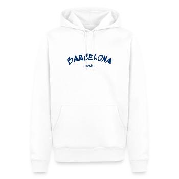 Barcelona - Espana - Spain - Spanien - Männer Premium Bio Hoodie - Weiß - Vorne - Nico (187cm)