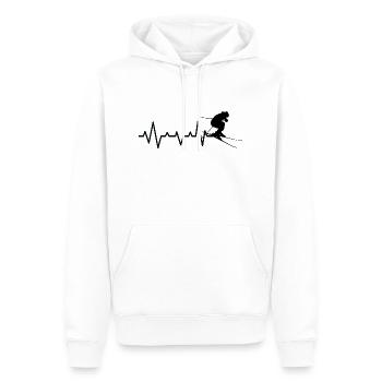 Ski Ski Motif pour Skieur Skieur - Sweat à capuche Premium bio Homme - blanc - Devant - Nico (187cm)