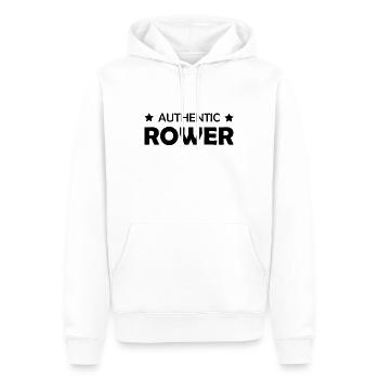 Authentic Rower - Sport - Rowing - Aviron - Rudern - Männer Premium Bio Hoodie - Weiß - Vorne - Nico (187cm)