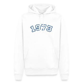 1973 Sport Blau - Männer Premium Bio Hoodie - Weiß - Vorne - Nico (187cm)