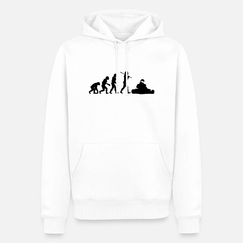 Karting Evolution - Männer Premium Bio Hoodie - Weiß