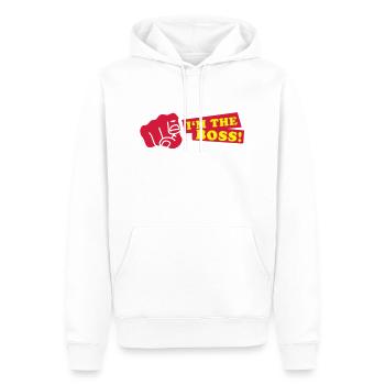 im_the_boss__f2 - Sweat à capuche Premium bio Homme - blanc - Devant - Nico (187cm)