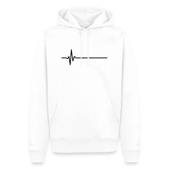 beat_music_arzt_doctor_herz____f1 - Sweat à capuche Premium bio Homme - blanc - Devant - Nico (187cm)