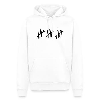 15 strokes / / 15 times / / Birthday / / gift - Men’s Premium Organic Hoodie - white - Front - Nico (187cm)