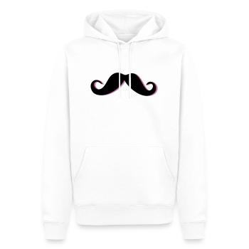 Funky Mustache - Sweat à capuche Premium bio Homme - blanc - Devant - Nico (187cm)