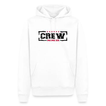 Crew Member Design - Sweat à capuche Premium bio Homme - blanc - Devant - Nico (187cm)