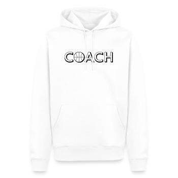 Basketball Coach Logo Design - Sweat à capuche Premium bio Homme - blanc - Devant - Nico (187cm)