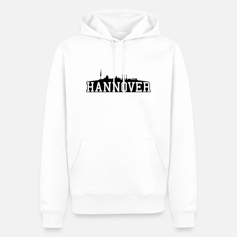Hannover // Skyline // Silhouette // Skylineshirt - Männer Premium Bio Hoodie - Weiß