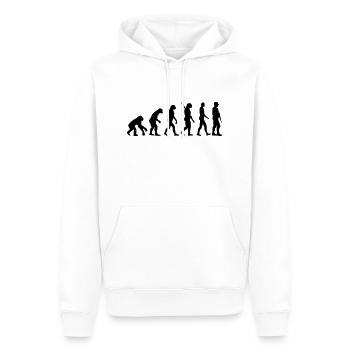 Soldat - Männer Premium Bio Hoodie - Weiß - Vorne - Nico (187cm)
