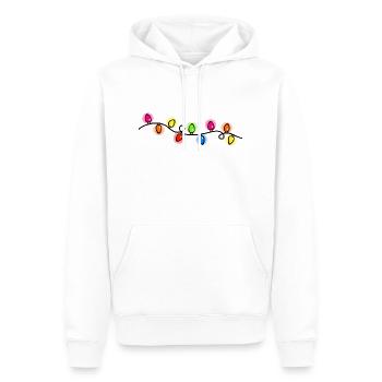 Christmas Glow Lights - Men’s Premium Organic Hoodie - white - Front - Nico (187cm)
