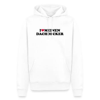 Dachdecker - Männer Premium Bio Hoodie - Weiß - Vorne - Nico (187cm)