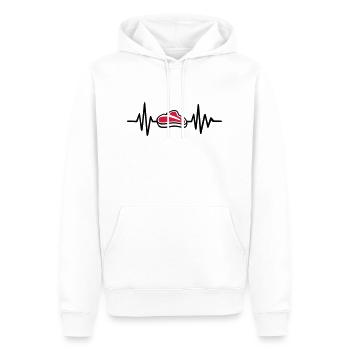 Fleisch - Männer Premium Bio Hoodie - Weiß - Vorne - Nico (187cm)