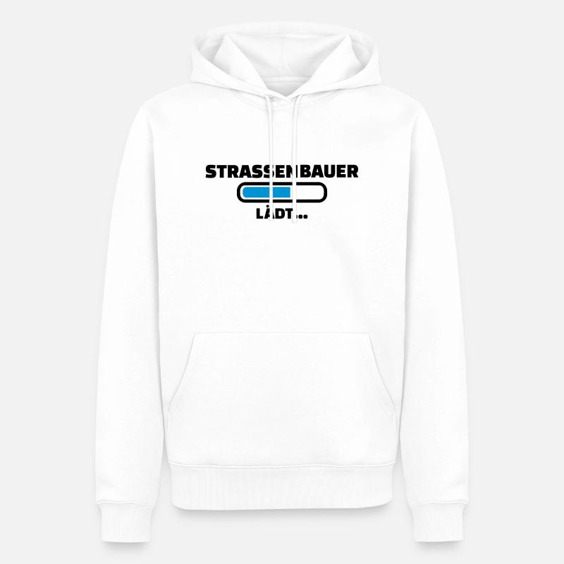 Straßenbauer - Männer Premium Bio Hoodie - Weiß
