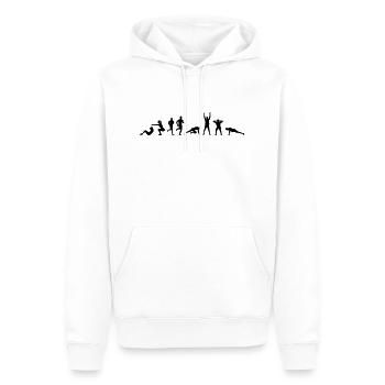 Sport - Fitness Boot Camp - Männer Premium Bio Hoodie - Weiß - Vorne - Nico (187cm)