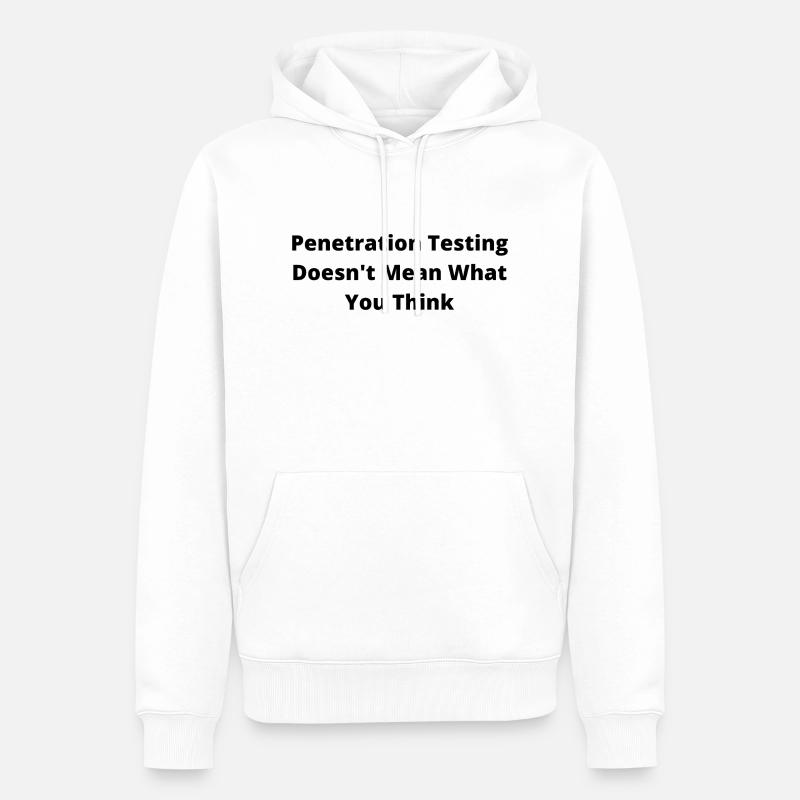 Pénétration Testing - Sweat à capuche Premium bio Homme - blanc