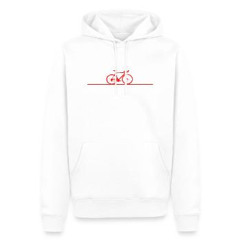 Bicycle Shirt Heartbeat Fréquence cardiaque Pouls - Sweat à capuche Premium bio Homme - blanc - Devant - Nico (187cm)