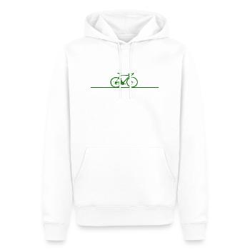 Rennrad Herzschlag Fahrrad Herzlinie - Männer Premium Bio Hoodie - Weiß - Vorne - Nico (187cm)