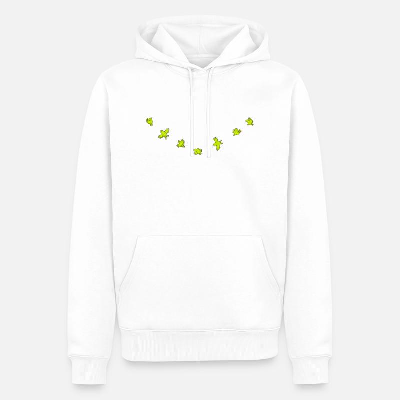 Birdies - Sweat à capuche Premium bio Homme - blanc
