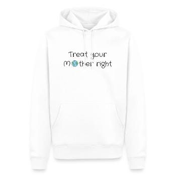 Behandle deine Mutter gut - Männer Premium Bio Hoodie - Weiß - Vorne - Nico (187cm)