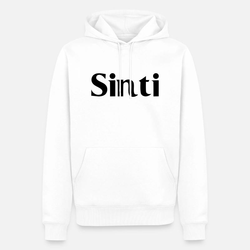 Sinti Black Script - Sweat à capuche Premium bio Homme - blanc