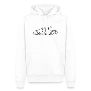 Moto Motocross Motocycliste Cadeau Cyclomoteur - Sweat à capuche Premium bio Homme - blanc - Devant - Nico (187cm)